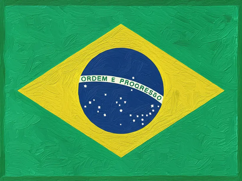 Ilustração da primeira Bandeira do Brasil após a Proclamação da República